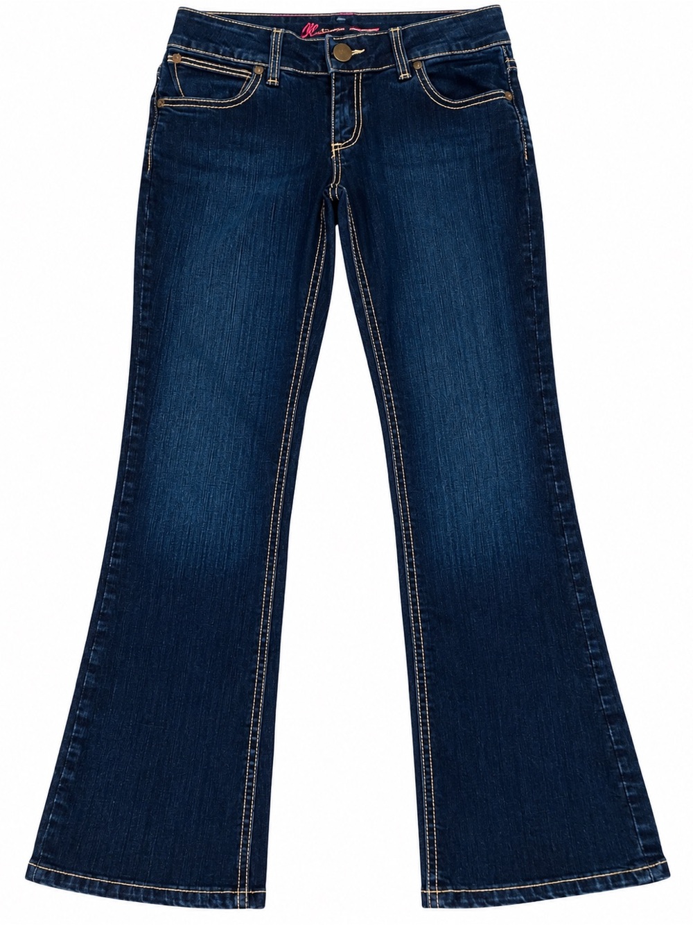 Wrangler Women’s 5/6 x 30 Low Rise Flare Jeans Dark Wash Western Y2K
